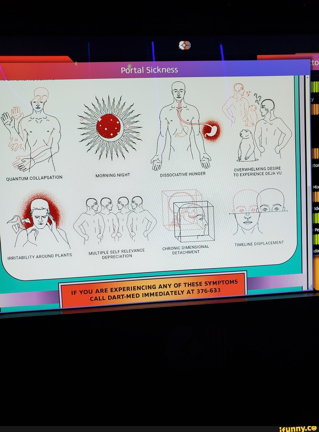 Portal sickness symptom chart